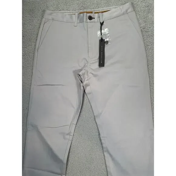 NWT Nifty Genius Chino Pants Mens 32 Stretch Classic Straight Leg Light Gray - Picture 12 of 13